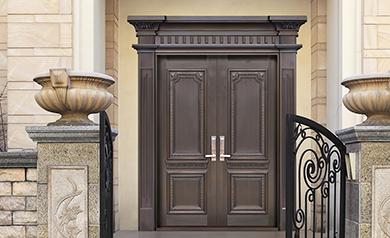 K015大愛(ài)無(wú)邊,別墅銅門,豪華銅門,雙開銅門